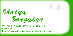 ibolya borgulya business card